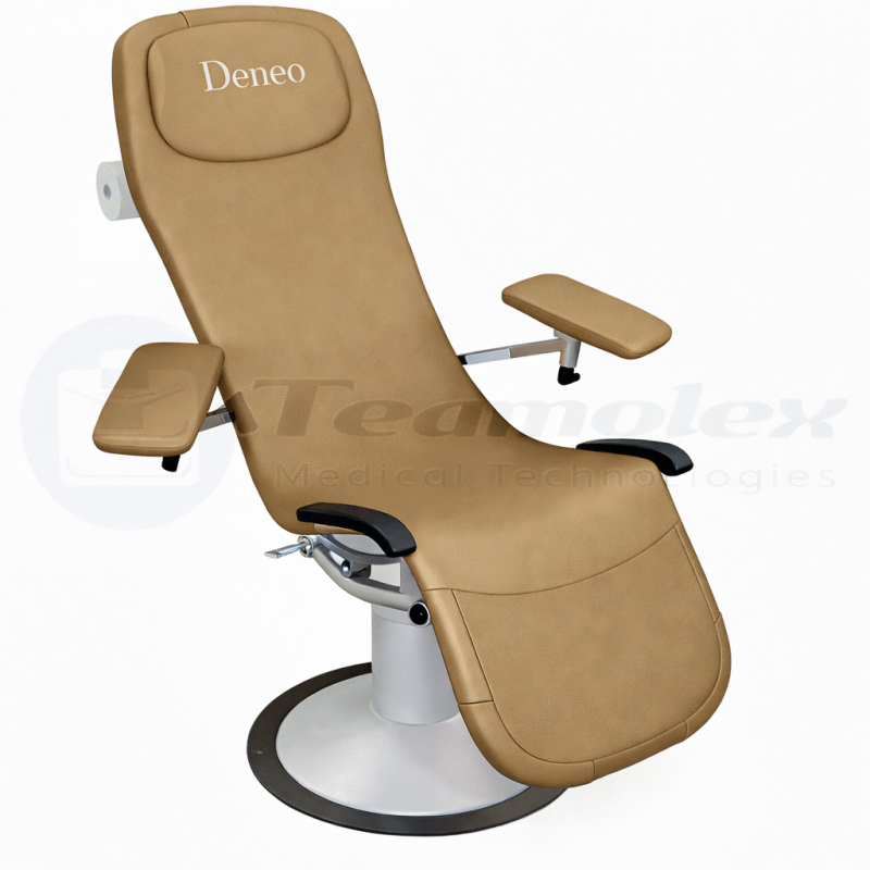 Fauteuil de prélèvement sanguin sur socle Dénéo Promotal Camel Teamalex