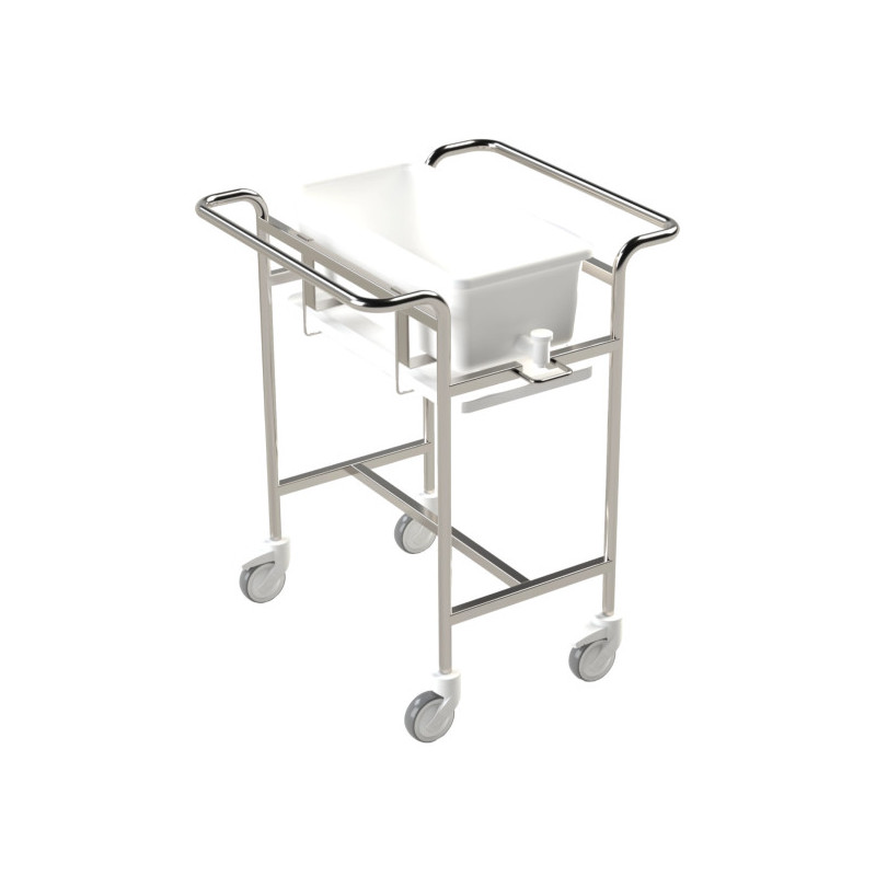 chariot 1 bac décontamination inox Teamalex Medical