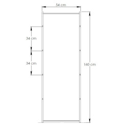 Dimensions Support mural de stérilisation 4 crochets inox Tourinox Teamalex Medical