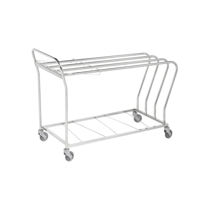 Chariot porte-feuilles de stérilisation inox Tourinox Teamalex Medical