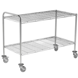 Chariot transport inox 2 plateaux fil Tourinox teamalex