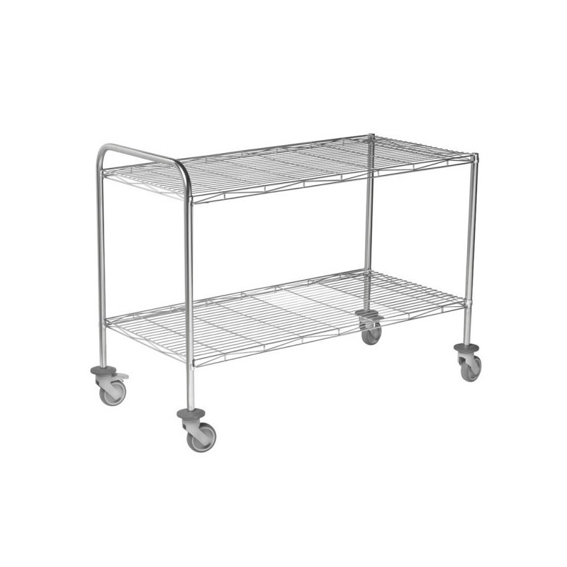 Chariot transport inox 2 plateaux fil Tourinox teamalex
