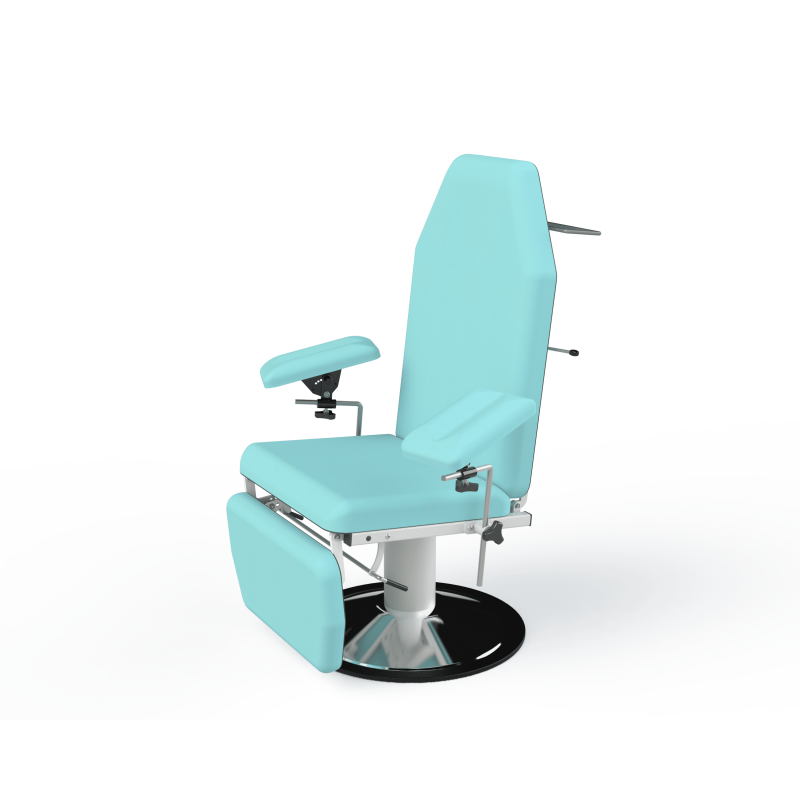 Fauteuil de prélèvement hydraulique 3 parties Carina avec gouttières Teamalex