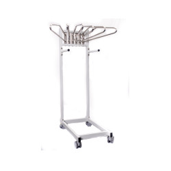 Support mobile pour 6 tabliers plombés – rangement radioprotection sur roulettes Teamalex Medical