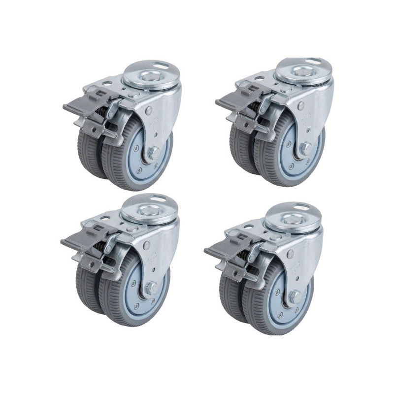 Jeu de 4 roulettes diamètre 50 mm Carina Medical Teamalex