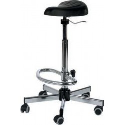 TABOURET AVEC SELLE ERGONOMIQUE STANDARD ET REPOSE PIEDS