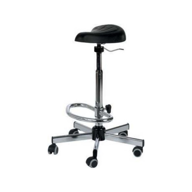 TABOURET AVEC SELLE ERGONOMIQUE STANDARD ET REPOSE PIEDS TABOURET AVEC SELLE ERGONOMIQUE STANDARD ET REPOSE PIEDS