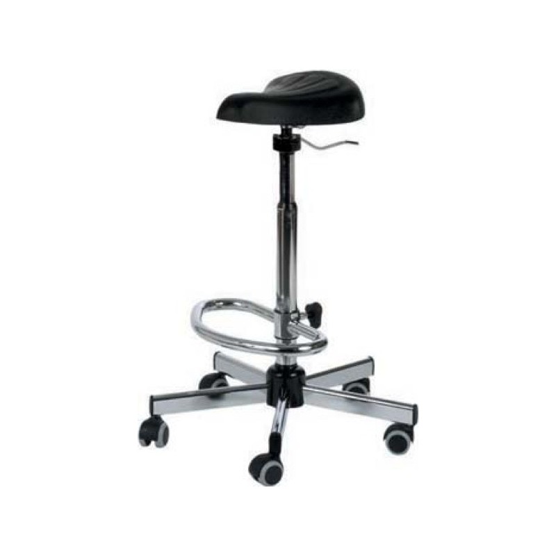 TABOURET AVEC SELLE ERGONOMIQUE STANDARD ET REPOSE PIEDS