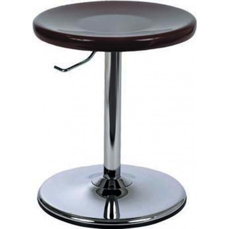 Tabouret de bar avec assise ronde noire hauteur réglable avec repose pied -  RETIF