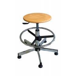 tabouret assise bois et repose pieds teamalex