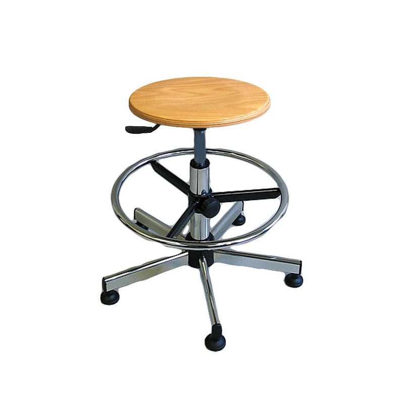 tabouret assise bois et repose pieds teamalex