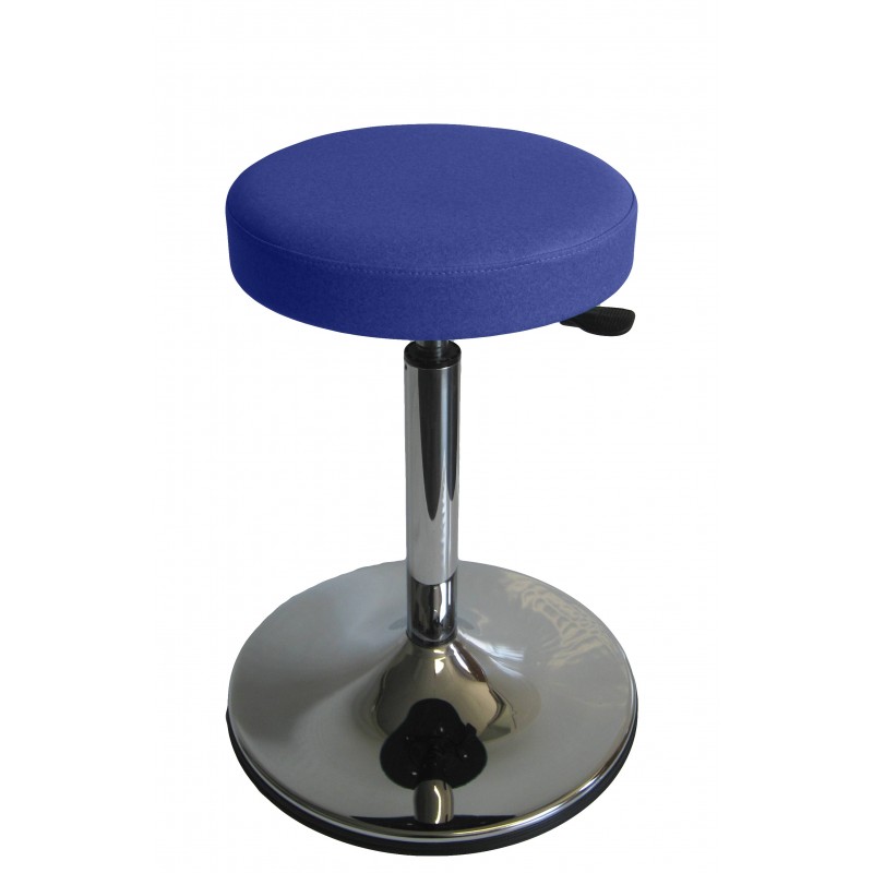 Tabouret vinyle supérieur sur socle chromé Tabouret vinyle supérieur sur socle chromé
