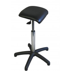 Tabouret assis-debout polyamide hauteur réglable noir teamalex