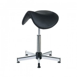 SELLE ERGONOMIQUE ASSISE POLYURETHANE NOIR CHROME PATIN